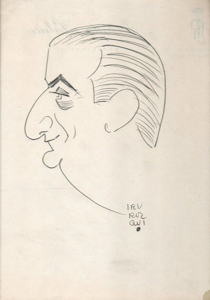 Caricatura original de Pepe Campúa realizada por Irurozqui