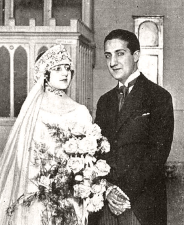 Pepe Campúa el día de su boda con Esther Piñerúa Fernández del Nogal