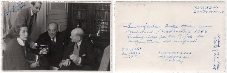 Algunas de las personas que, junto con Pepe Campúa, se refugiaron en la Embajada de Argentina en Madrid durante la guerra civil