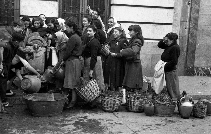 Restricciones de agua en Madrid, 15 de diciembre de 1950