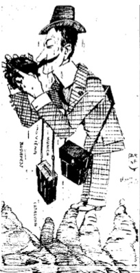 Caricatura de José Luis Demaría López "Campúa" realizada por Brunet